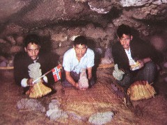 Easter Island; Elder Hostel Service Work; Cave picture taken by Thor Heyerdahl
