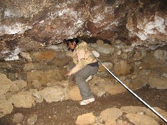 Gina; Easter Island; Elder Hostel Service Work; Cave