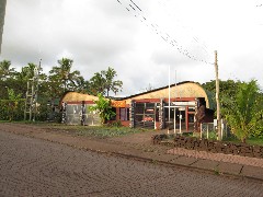 Fire Station across the street from Hotel Otai; Easter Island