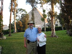 Trips; Egypt; Hotel Mena House; Dan Dorrough; Ruth Bennett McDougal Dorrough; pyramid