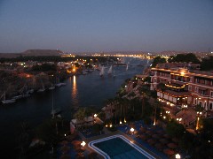 Trips; Egypt; from Cataract Hotel; Nile River at Night