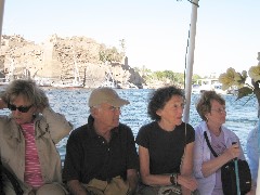 Barbara Gottfried; Norm Shemitz; Mary Shemitz; Joanne Patterson; Trips; Egypt; Lunch Basma Outdoor Restaurant; Boat Ride Basma Restaurant