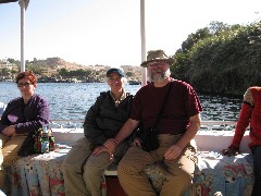 Alexandra Miller; Ruth Bennett McDougal Dorrough; Dan Dorrough; Trips; Egypt; Lunch Basma Outdoor Restaurant; Boat Ride Basma Restaurant