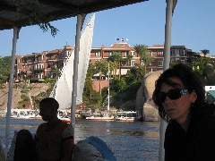 Patti Heien; Trips; Egypt; Lunch Basma Outdoor Restaurant; Boat Ride from Basma Restaurant
