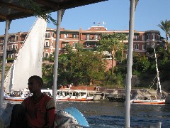 Trips; Egypt; Lunch Basma Outdoor Restaurant; Boat Ride from Basma Restaurant; Old Cataract Hotel