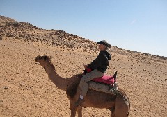 Ruth Bennett McDougal Dorrough; Trips; Egypt; Camel Ride