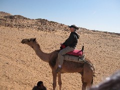 Ruth Bennett McDougal Dorrough; Trips; Egypt; Camel Ride