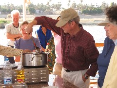 Frank Moran; Trips; Egypt; Nile River Boat Hator; cooking class