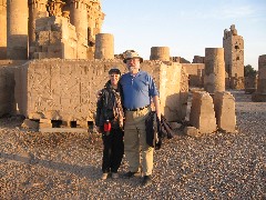 Ruth Bennett McDougal Dorrough; Dan Dorrough; Trips; Egypt; Kom Ombo Temple