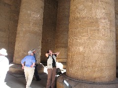 Helen Moran; Frank Moran; Patti Heien; Trips; Egypt; Edfu Temple Horus