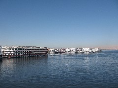 Tour boats on the Nile; Trips; Egypt; Nile River from Esna Luxor