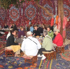 Patti Heien; Barbara Gottfried; Linda Hoffman; Mary Shemitz; Norm Shemitz; Donald Miller; Sharon Miller; Trips; Egypt; Sunrise Farm Breakfast