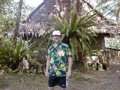 Dan Dorrough; Micronesia Pohnpei Trips Village thatched roof