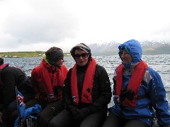 Gr�a M�sd�ttir; Karen Drucker; Ruth Bennett McDougal Dorrough; Zodiac Boat; Siglufjorour Iceland, IS