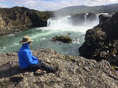 Ruth Bennett McDougal Dorrough; Godafoss Waterfall, Iceland, IS