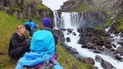 waterfall; Ruth Bennett McDougal Dorrough; Seydisfjordur, Iceland, IS
