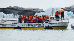 duck boat; Iceland; Djupivogur; Vatnajokull Glacier Lagoon