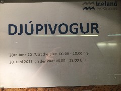 sign Djupivogur Iceland, IS