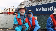 Dan Dorrough; Ruth Bennett McDougal Dorrough; Iceland; Vestmannaeyjar; Zodiac Trip; Ocean Diamond Cruise Ship