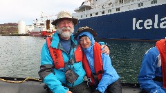 Dan Dorrough; Ruth Bennett McDougal Dorrough; Iceland; Vestmannaeyjar; Zodiac Trip; Ocean Diamond Cruise Ship