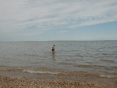 Ruth Dorrough; Sturgeon Bay Beach Michigan 2005 Trips swimming