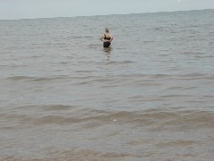 Ruth Dorrough; Sturgeon Bay Beach Michigan 2005 Trips swimming