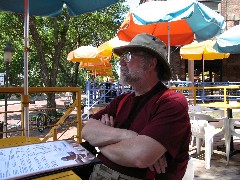 Dan Dorrough; taking a break on the Heritage Trail in Minneapolis Minnesota