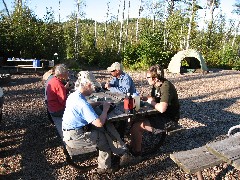 Phoebe Alden; Ruth Dorrough; Kenneth Zimmer; Maureen (Mo) Mayo; Minnesota; Camping; tent
