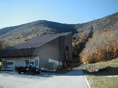 The tramway Franconia Notch Hiking White Mountains New Hampshire