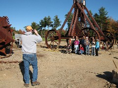 Chris Wheeler; Pumpkin Chunkin Greenfield NH Yankee Farmer toss pumpkins a thousand feet with his Trebuchet