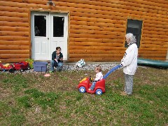 Kat Wheeler; Ellery Wheeler; Ruth Dorrough; Kat and Chris s cabin