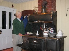 Ruth Dorrough; Old fire stove in the Arbor House in Peterborough New Hampshire
