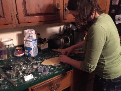 Sarah Derry; making Christmas cookies; Kat and Kurt s House