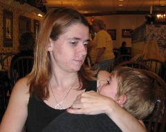 Amanda Claybaugh; Spencer Tate Claybaugh at Der Dutchman restaurant