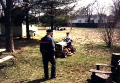 Bruce Dorrough; lawnmower