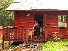 Ruth Bennett McDougal Dorrough; Ben Dorrough; Bens cabin in Milford PA