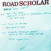 Road Scholar schedule for Tuesday; Hotel Pace Helvezia