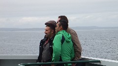 tourists on Bainbridge Washington Ferry