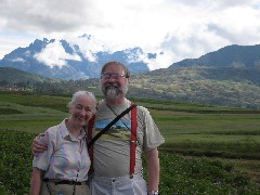 Ruth Bennett McDougal Dorrough; Dan Dorrough; Bus Trip Machu Picchu Peru South America Trips