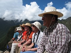 Ruth Bennett McDougal Dorrough; Pat Kane; Peter Kane; Jackie Tupper; Richard Tupper; Machu Picchu Peru South America Trips