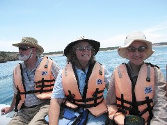 Jim Inman; Jackie Stormo ; Ruth Dorrough; Baltra Galapagos Ecuador South America Trips