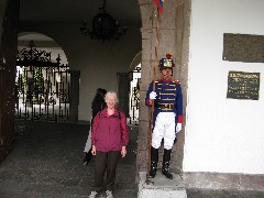 Ruth Dorrough; Quito Ecuador South America Trips presidential palace guard