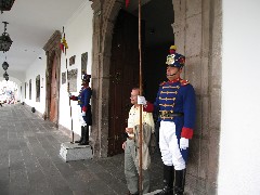 Ruth Dorrough; Quito Ecuador South America Trips presidential palace guard