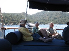 Trips; Turkey; Angelika Levien; Virginia (Ginger) Fulton; Robert (Bob) Fulton; Gulet