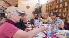 Ruth Dorrough; Pat Rehberg; Rochelle Wolk; Barbara Slotnik; Bill Cotner; Al Levit; group photo; Turkey; Van Restaurant
