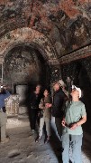 Celia Wilson; Barbara Slotnik; Pat Rehberg; Kadir Tasdelen; Linda Bishop; Turkey; Soganli Valley; Church of Karabas