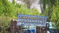 sign Cappadocia Restaurant; Soganli Valley