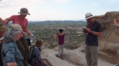 Ruth Bennett McDougal Dorrough; Trina Cotner; Linda Bishop; Barbara Slotnik; Kadir Tasdelen; Turkey; Uchisar Castle Hike