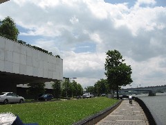 Potomac River Washington DC behind Kennedy Center for the Performing Arts