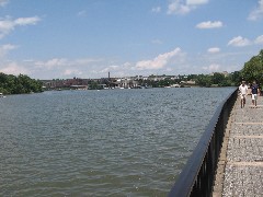Potomac River Washington DC behind Kennedy Center for the Performing Arts